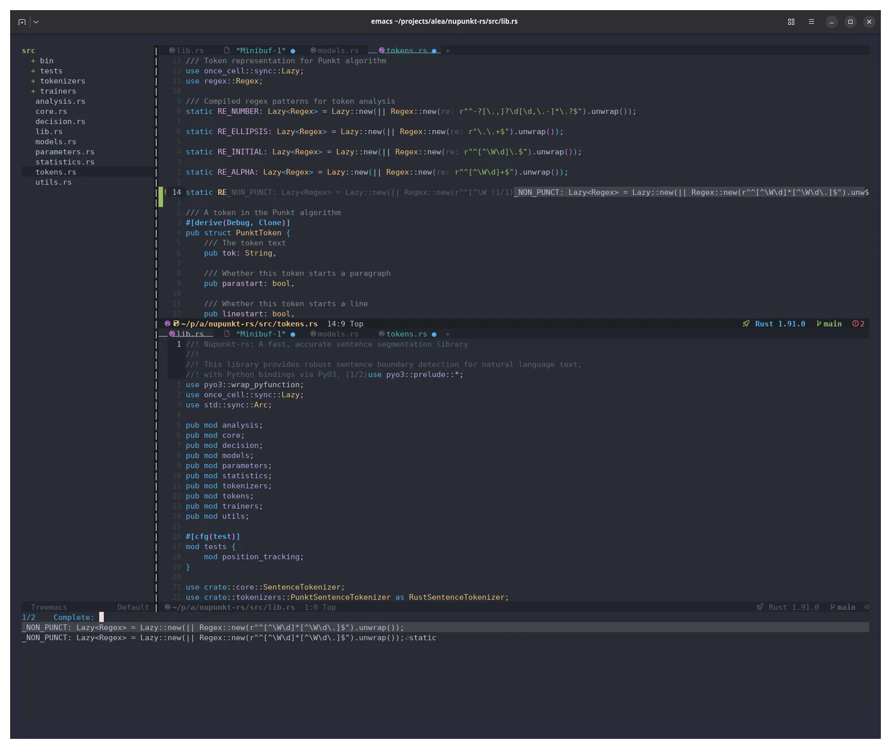 Emacs with modern configuration and AI integration