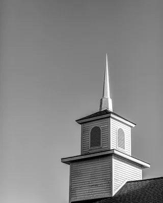 church steeple against clear sky
