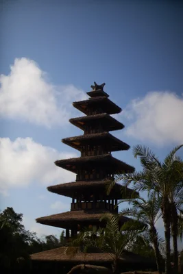 multi tiered pagoda against blue sky