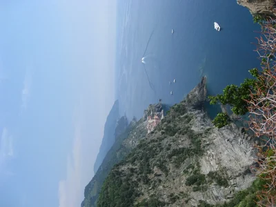 coastal cliffs overlooking calm blue mediterranean waters