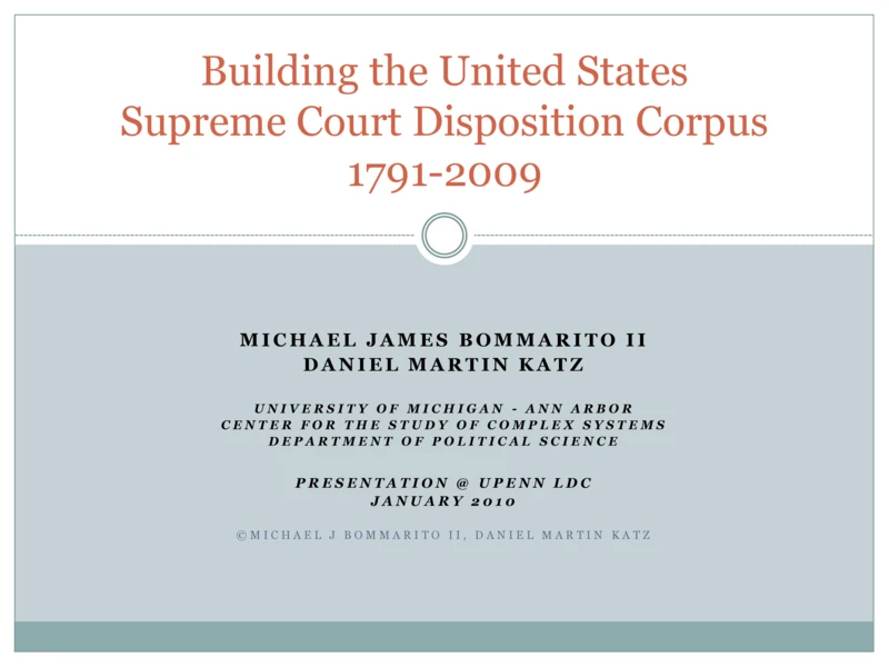 Thumbnail for Building the United States Supreme Court Disposition Corpus 1791-2009