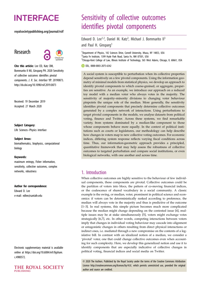 Thumbnail for Sensitivity of collective outcomes identifies pivotal components