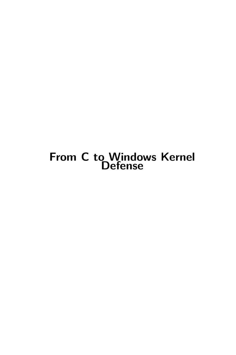Cover of From C to Windows Kernel Defense: A Practitioner's Guide to Windows Kernel Security